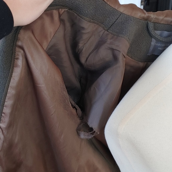 💚J.Crew Stadium Cloth Nello Gori Wool Coat Hood - Picture 7 of 16